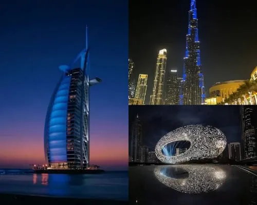 Downtown Dubai Skyline at Night